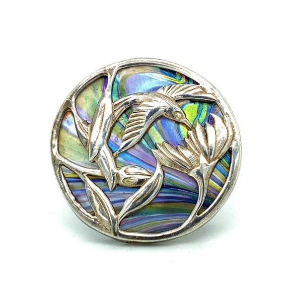 Mfa Hummingbird MFA | Jewelry | Mfa Boston Sterling Hummingbird Floral Pinpendant ...